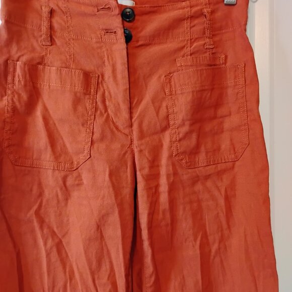 Maeve by Athropologie Women's Burnt Orange The Junie High Rise Flare Jeans Sz 25 - Picture 4 of 10